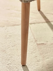Cox & Cox Light Teak Malmo Rattan Garden Dining Table - Image 7 of 13