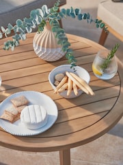 Cox & Cox Light Teak Bora Garden Bistro Set - Image 3 of 3