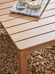 Cox & Cox Light Teak Turin Garden Lounge Set - Image 7 of 8
