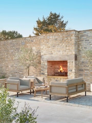 Cox & Cox Light Teak Vichy Garden Lounge Set - Image 1 of 3