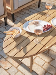 Cox & Cox Light Teak Vichy Garden Lounge Set - Image 3 of 3