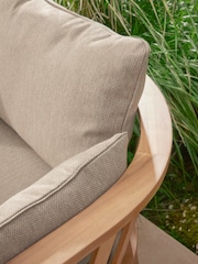 Cox & Cox Light Teak Bora Garden Lounge Set - Image 3 of 7