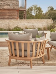 Cox & Cox Light Teak Bora Garden Lounge Set - Image 4 of 7