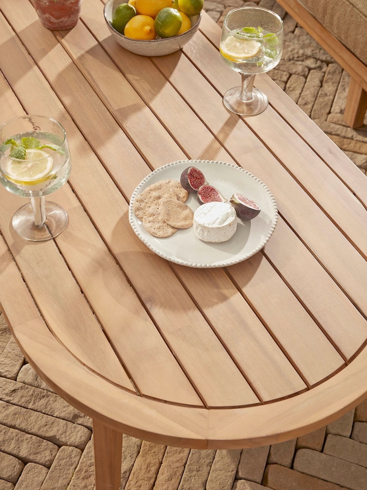 Cox & Cox Light Teak Bora Garden Lounge Set - Image 7 of 7