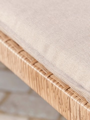 Cox & Cox Light Teak Amalfi Rattan Garden Dining Chair - Image 4 of 5
