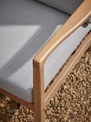 Cox & Cox Light Teak Turin Garden Corner Set - Image 4 of 6