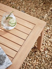 Cox & Cox Light Teak Turin Garden Corner Set - Image 5 of 6