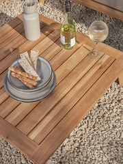 Cox & Cox Light Teak Bora Garden Corner Set - Image 7 of 7