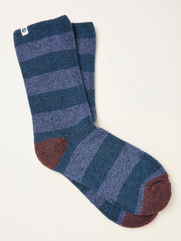 FatFace Navy Striped Thermal Socks - Image 1 of 2