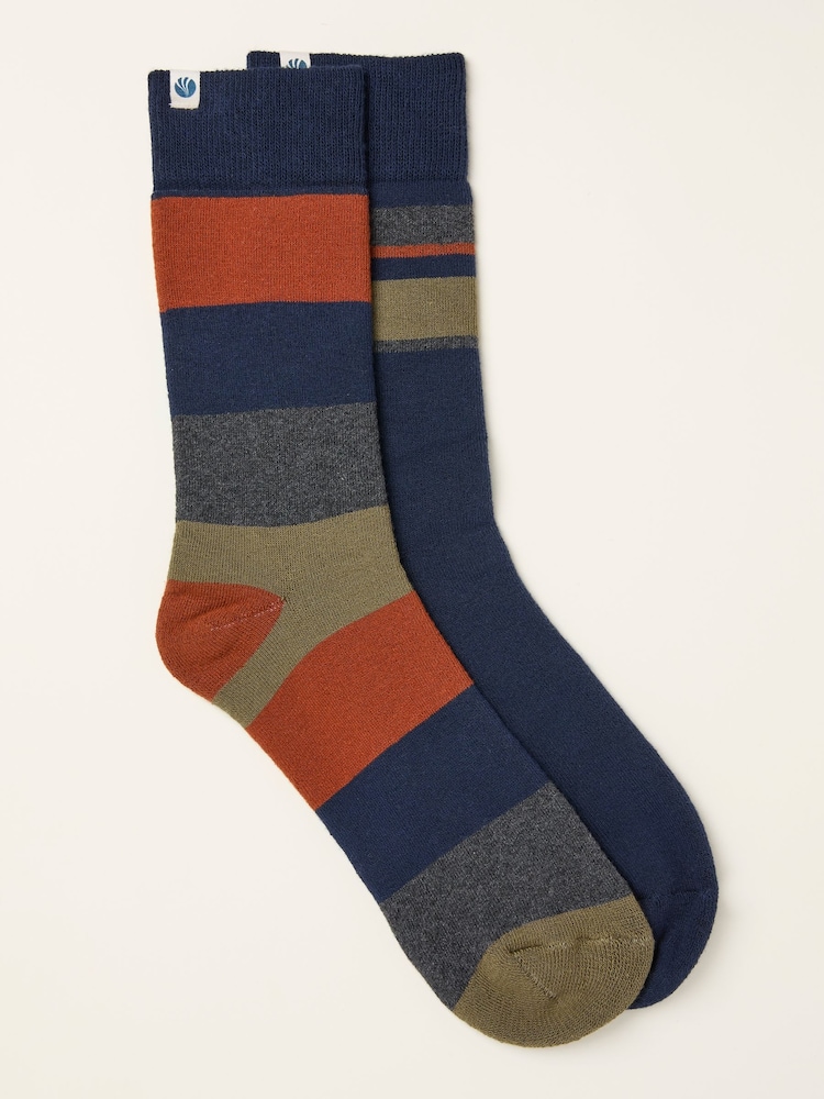 FatFace Multi Colour 2 Pairs of Thermal Socks - Image 1 of 2