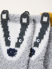 FatFace Grey Badger Cosy Socks - Image 2 of 2