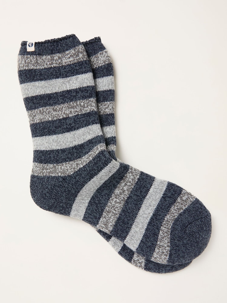 FatFace Blue Striped Thermal Socks - Image 1 of 2 FatFace Blue Striped Thermal Socks - Image 1 of 2