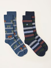 FatFace 2 Pairs of Off Roader Thermal Socks - Imagen 2 de 2