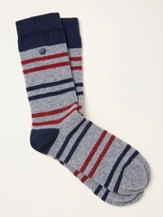 FatFace Grey Striped Wool Blend Socks - Image 1 of 2