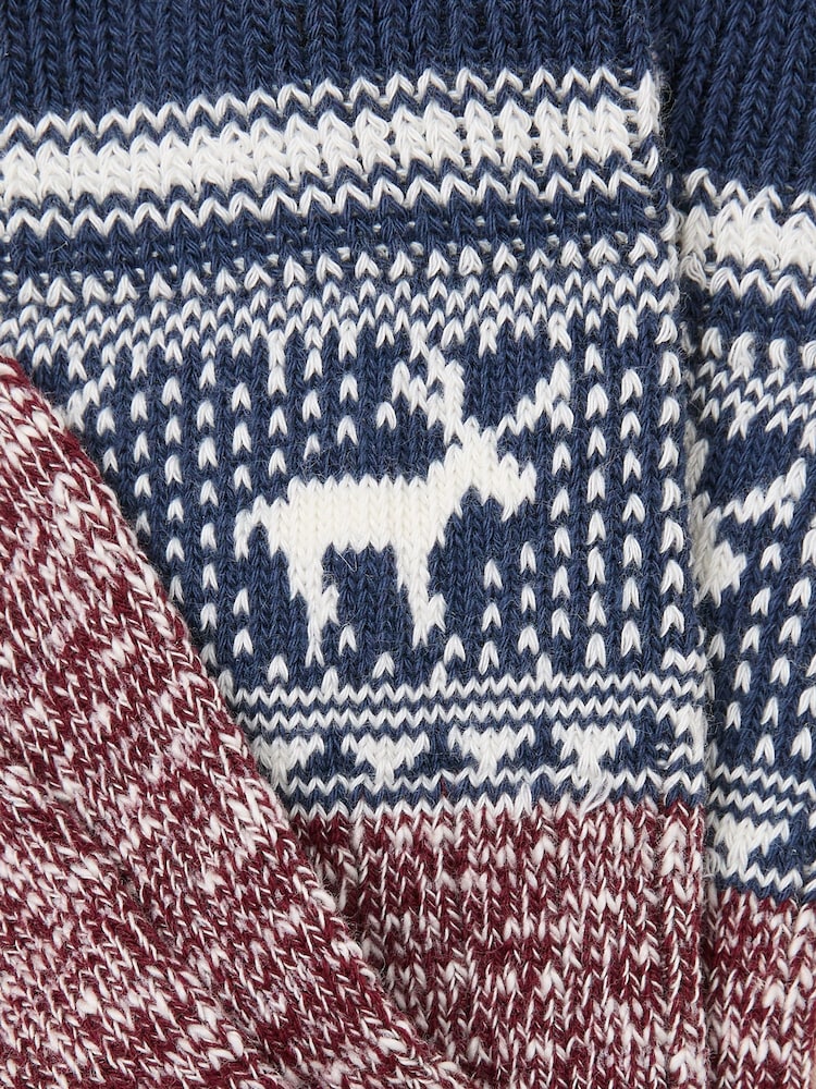 FatFace Navy Fairisle Socks - Image 2 of 2