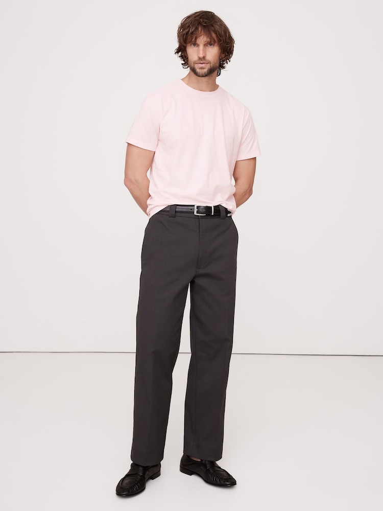 Розовый - Banana Republic Lightweight Cotton Crew-Neck T-Shirt - Image 1 of 1