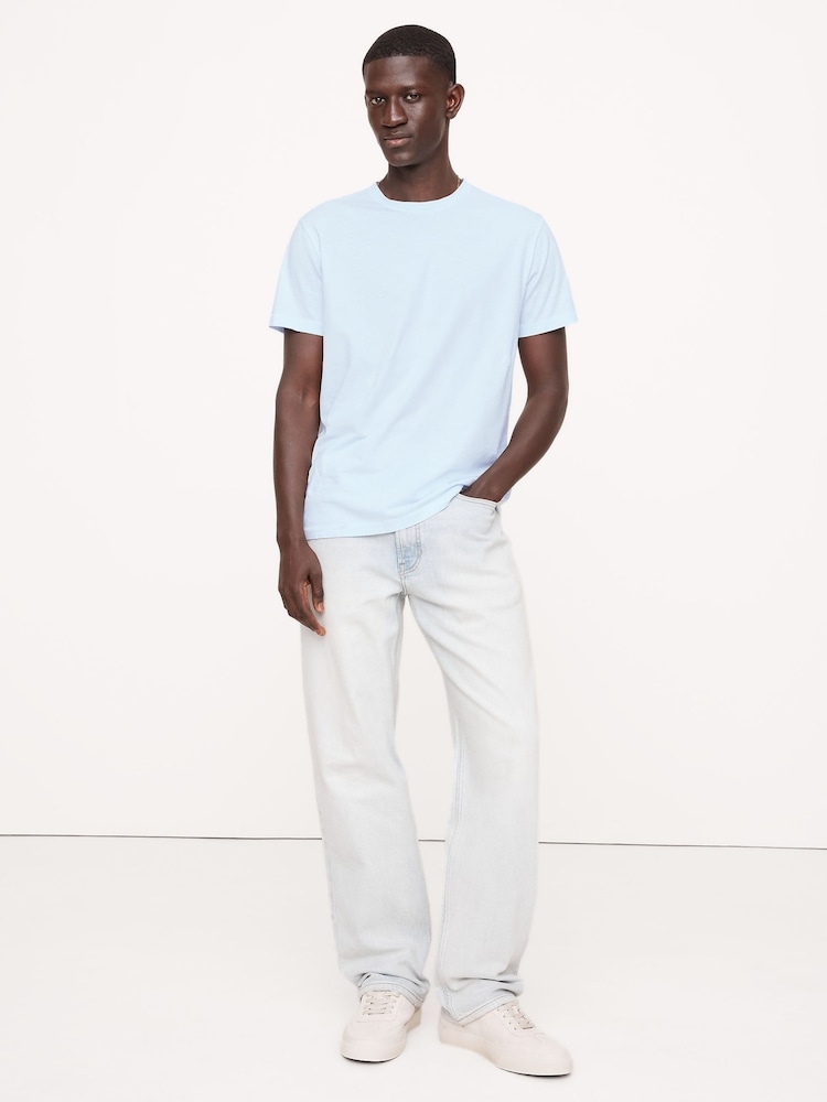 Blau - Banana Republic – leichtes T-Shirt mit Rundhalsausschnitt aus Baumwolle - Bild 1 von 1