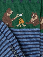 FatFace Navy Camping Bears Socks - Image 2 of 2