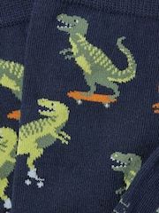 FatFace Navy Dinosaur Socks - Image 2 of 2