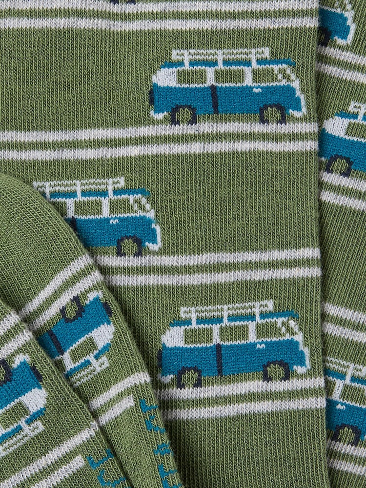 FatFace Green Campervan Socks - Image 2 of 2