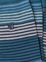 FatFace Teal Blue Striped Socks - Image 2 of 2