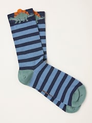 FatFace Navy Dinosaur Socks - Image 1 of 2