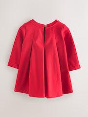 Baker by Ted Baker Red Velvet Bow Ponte Dress - Image 2 of 6