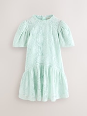 Baker by Ted Baker Red Sequin Lace Angel Sleeve Dress - Image 7 of 12