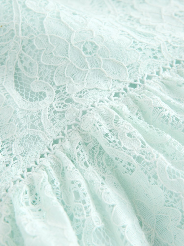 Girls Baker by Ted Baker Red Sequin Lace Angel Sleeve Dress 5 Years - MINT GREEN Girls Baker by Ted Baker Red Sequin Lace Angel Sleeve Dress 5 Years - MINT GREEN