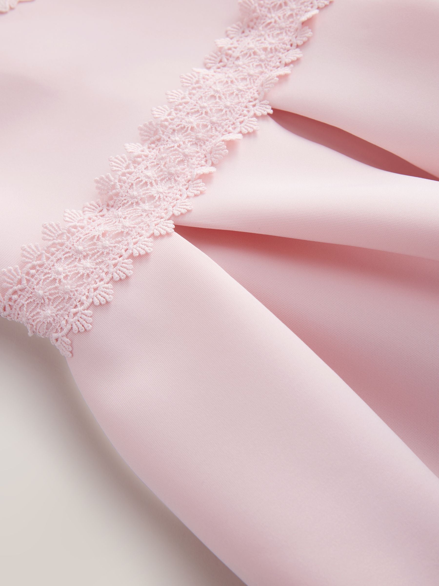 Buy Baker by Ted Baker Pink Lace Collared Scuba Dress from the