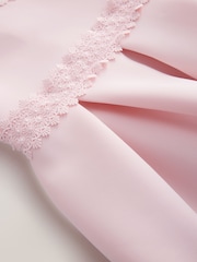 Baker by Ted Baker Pink Lace Collared Scuba Dress - Image 11 of 13