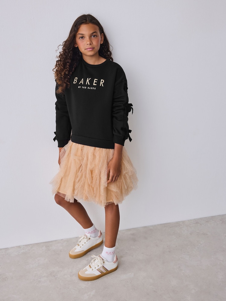Baker by Ted Baker Mesh Skirted Sweat Mockable Dress - Image 1 of 13 Baker by Ted Baker Mesh Skirted Sweat Mockable Dress - Image 1 of 13