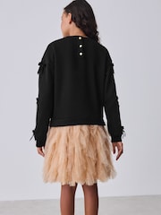 Baker by Ted Baker Mesh Skirted Sweat Mockable Dress - Image 2 of 13