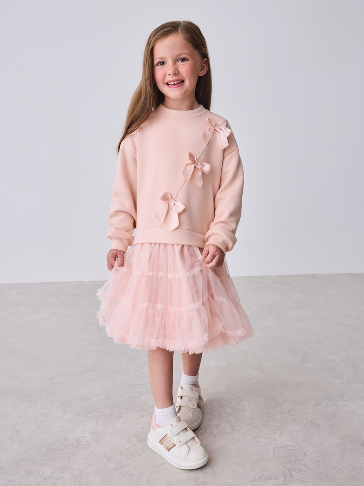 Baker by Ted Baker Mesh Skirted Sweat Mockable Dress - Image 2 of 11 Baker by Ted Baker Mesh Skirted Sweat Mockable Dress - Image 2 of 11