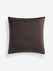Brown 59 x 59cm Matte Velvet Cushion - Image 1 of 3