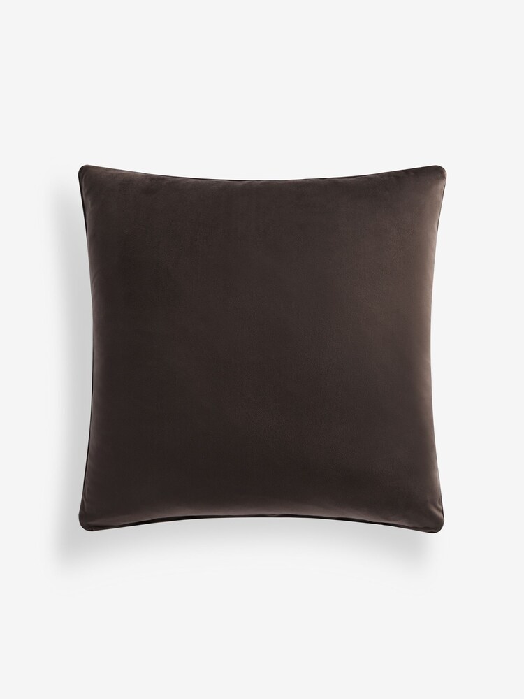 Brown 59 x 59cm Matte Velvet Cushion - Image 2 of 3 Brown 59 x 59cm Matte Velvet Cushion - Image 2 of 3