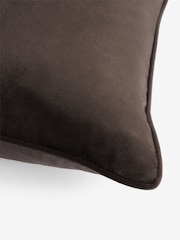 Chocolate Brown 59 x 59cm Matte Velvet Cushion - Image 3 of 3