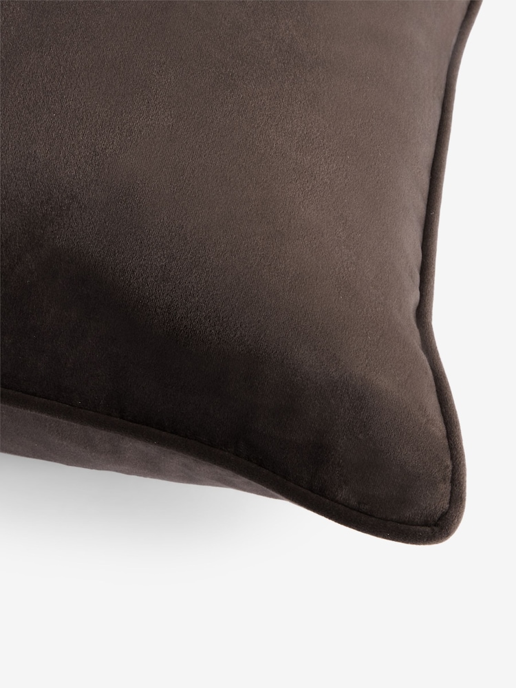 Chocolate Brown 59 x 59cm Matte Velvet Cushion - Image 3 of 3 Chocolate Brown 59 x 59cm Matte Velvet Cushion - Image 3 of 3