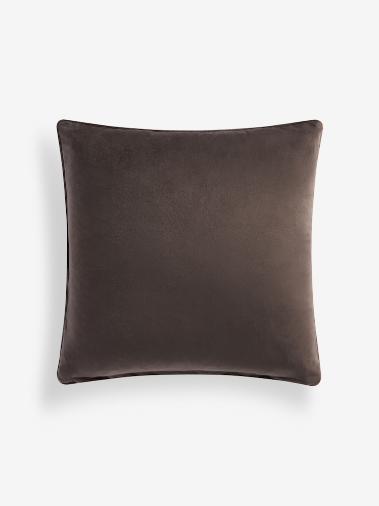 Brown 43 x 43cm Matte Velvet Cushion - Image 1 of 3 Brown 43 x 43cm Matte Velvet Cushion - Image 1 of 3