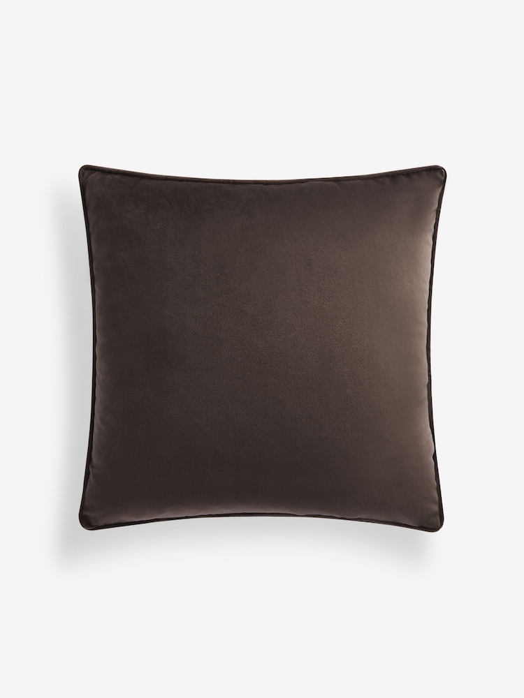 Brown 43 x 43cm Matte Velvet Cushion - Image 2 of 3 Brown 43 x 43cm Matte Velvet Cushion - Image 2 of 3