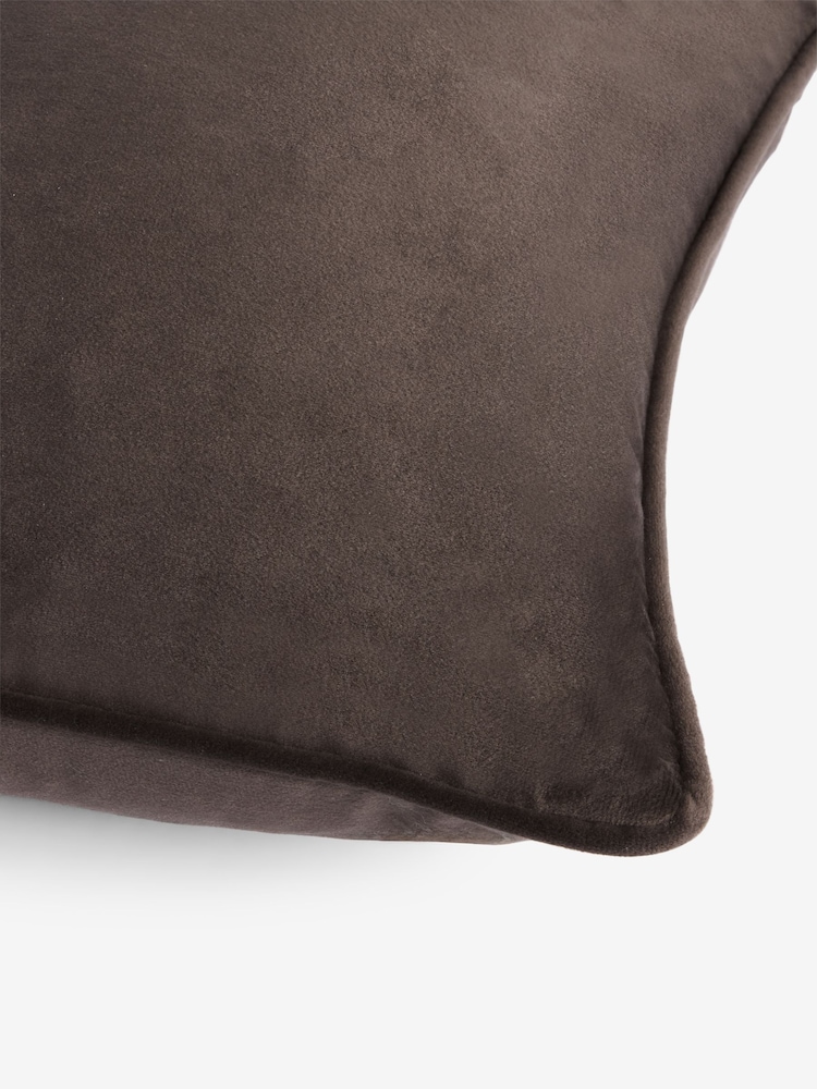 Brown 43 x 43cm Matte Velvet Cushion - Image 3 of 3 Brown 43 x 43cm Matte Velvet Cushion - Image 3 of 3