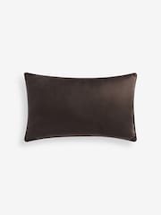 Brown 40 x 59cm Matte Velvet Cushion - Image 1 of 3