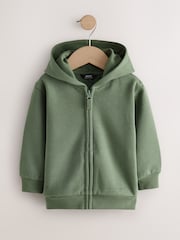 Khaki Green Character Zip Through Hoodie (3mths-7yrs) - Image 1 of 4