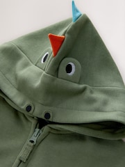 Khaki Green Character Zip Through Hoodie (3mths-7yrs) - Image 3 of 4