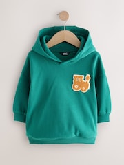 Green/Yellow Tractor Print Long Sleeve Appliqué Hoodie (3mths-7yrs) - Image 1 of 5