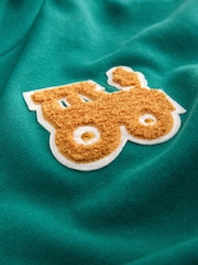 Green/Yellow Tractor Print Long Sleeve Appliqué Hoodie (3mths-7yrs) - Image 4 of 5