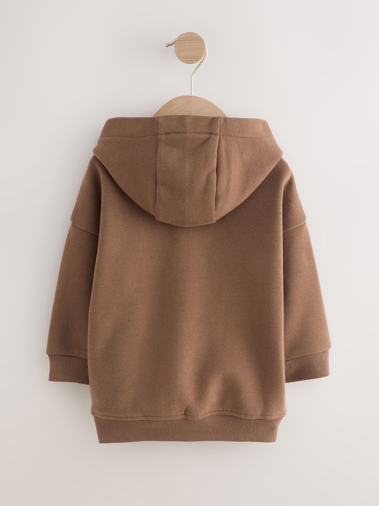 Brown Long Sleeve Soft Touch Hoodie (3mths-7yrs) - Image 2 of 4