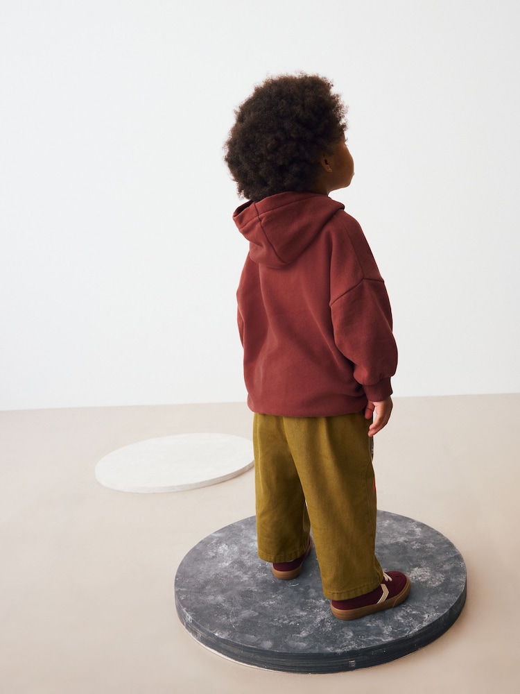 أحمر عنابي - Long Sleeve Printed Hoodie (3mths-7yrs) - صورة 3 من 3