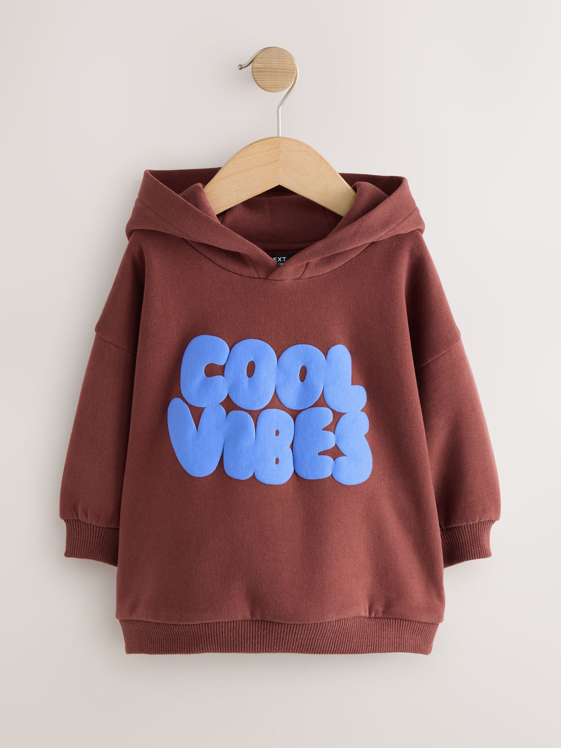 Buy Burgundy Red Long Sleeve Printed Hoodie (3mths-7yrs) from the