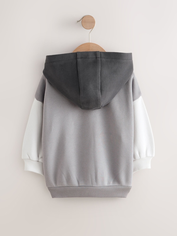 Grey Colourblock Zip Through Hoodie (3mths-7yrs) - Image 2 of 4